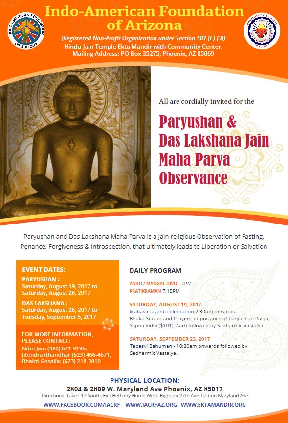 Jain Festival Paryushan 2024 Amalee Genvieve