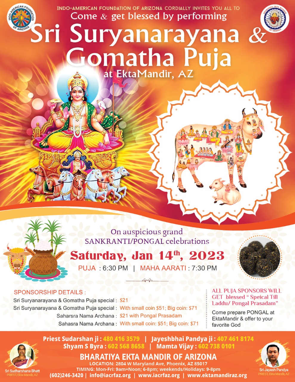 Sri Suryanarayana And Gomatha Puja