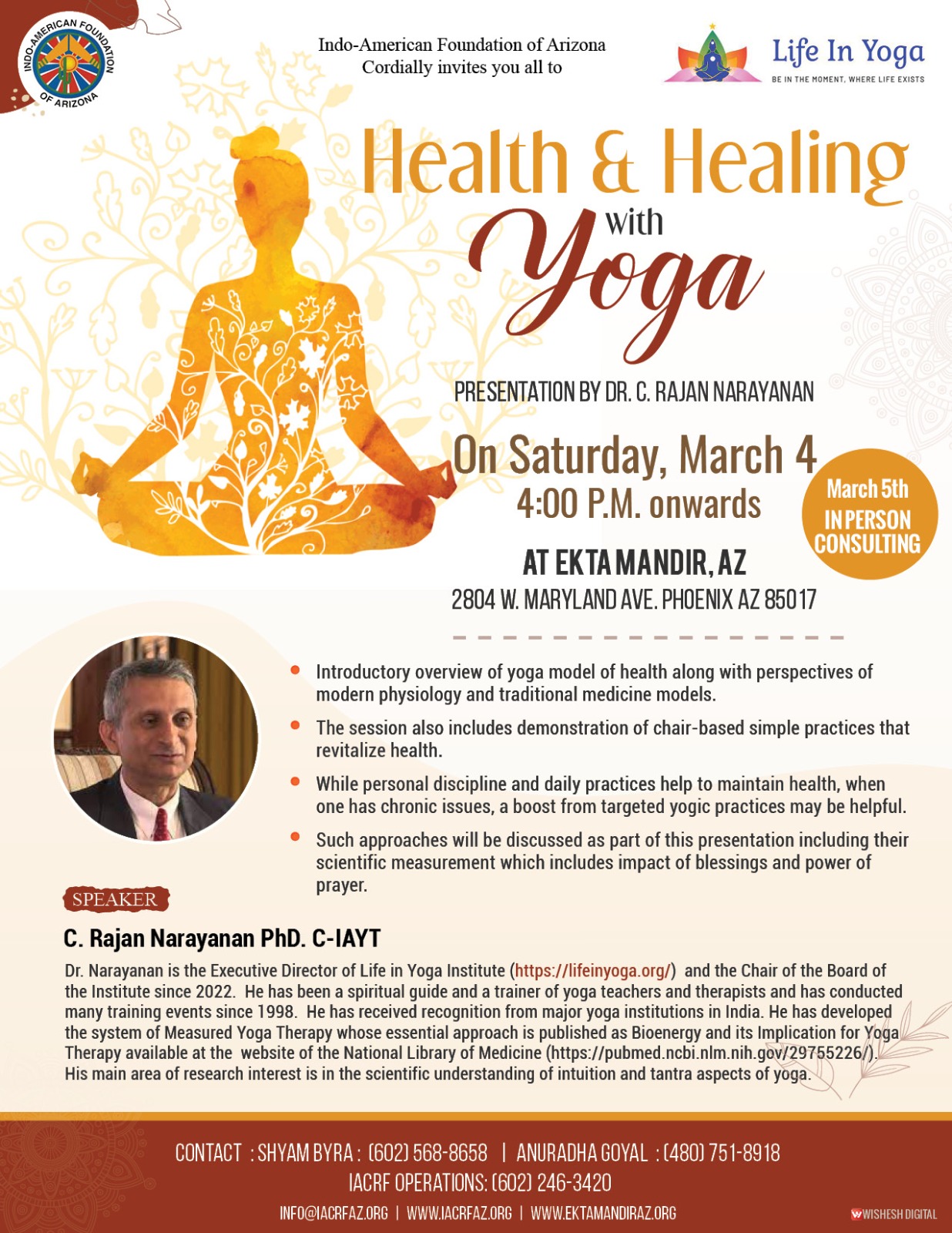 Health and Healing With Yoga Event